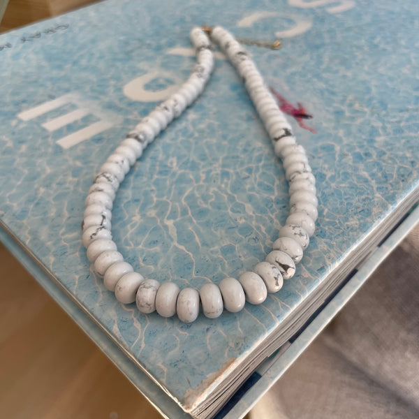 White Turquoise Gemstone Necklace