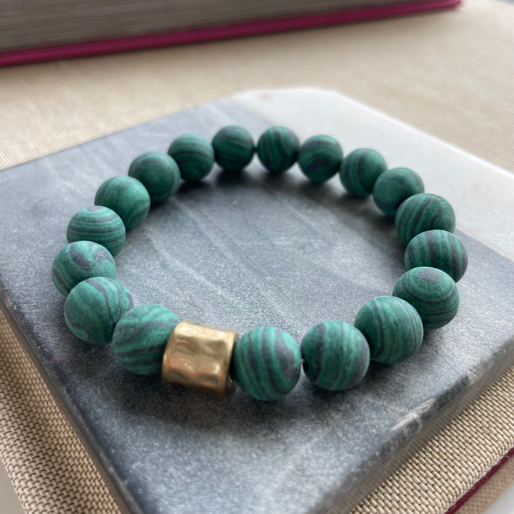Malachite Green Semi-precious Stone Bracelet