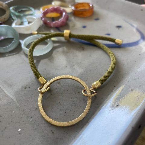 Olive and Sage Slide Bracelet