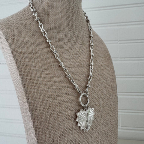 Silver love and Luck Necklace
