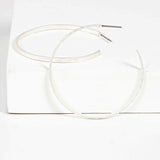 Silver Hammered Hoops