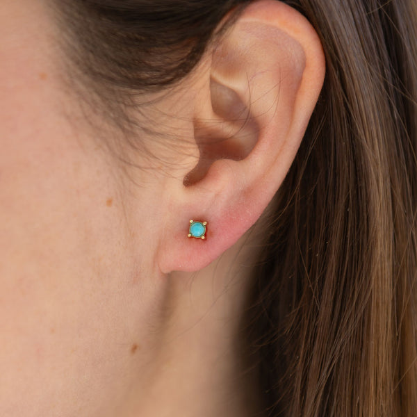 Tiny Turquoise Studs