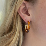Tortoise and Gold Hoops