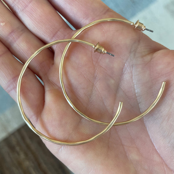 Oversized Hammered Hoops