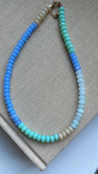 Colorful Calm Waters Gemstone Necklace