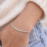 Blush and Mint Thread Bracelet