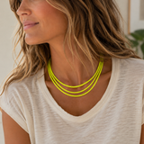 Triple Strand Neon Necklace