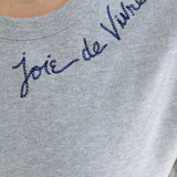 Embroidered Joie de Vivre Sweatshirt