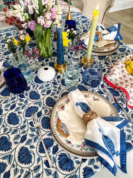 Indigo Blue Mineral Tablecloth