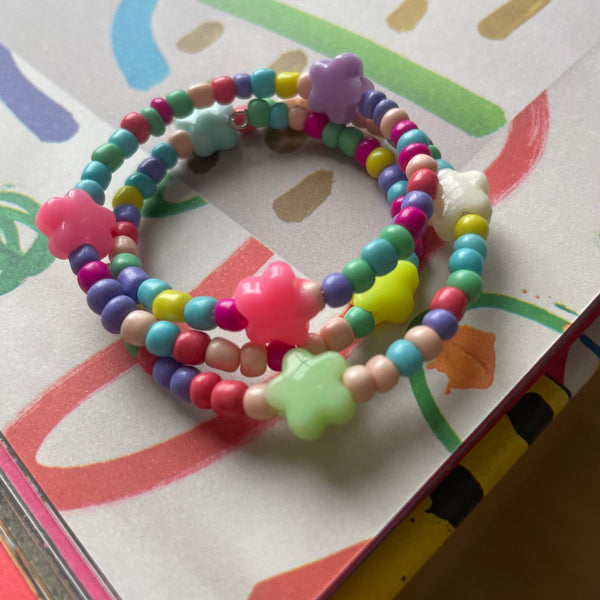 Kid’s Triple Stack Colorful Star Bracelet