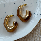 Melted Mocha Caramel Swirl Hoops