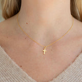 Gold Cross Pendant Necklace