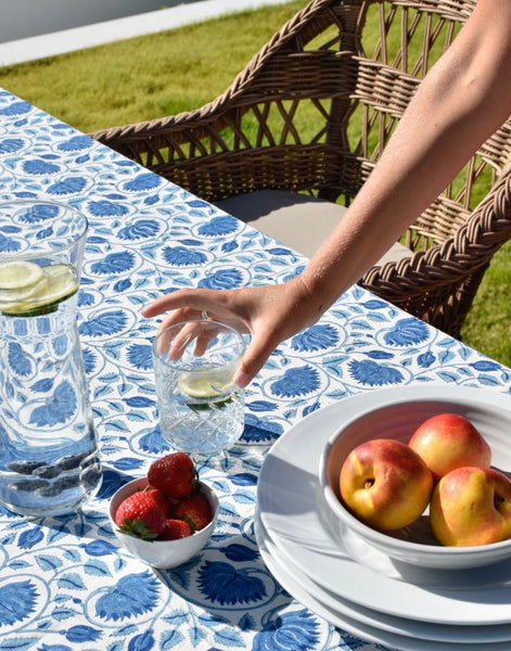 Indigo Blue Mineral Tablecloth