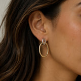 Mixed metal Link Earrings