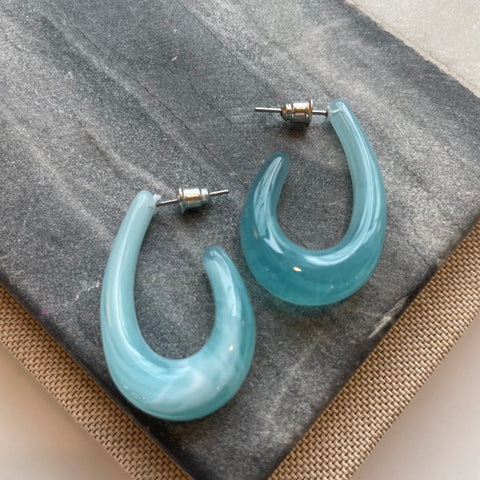 Ice Drop Resin Hoops