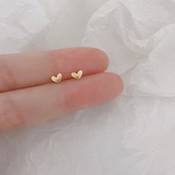 Pre-Order Tiny Gold Heart Studs • Shipping 1/11