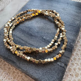 Gold Square Bracelet Trio