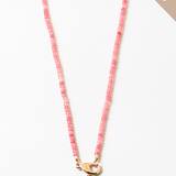 Strawberry Long Gemstone Necklace