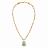 Sea Glass and Silk Cord Necklace