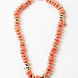 Beach Week Sale Sunshine Coral Resin Necklace