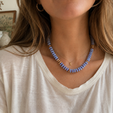 Beach Week Sale Seaglass Blue Resin Necklace