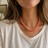 Beach Week Sale Sunshine Coral Resin Necklace