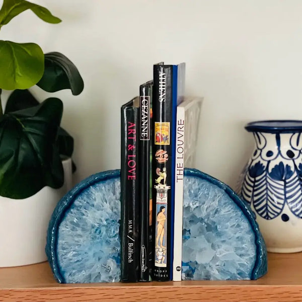 Ocean Agate Bookends