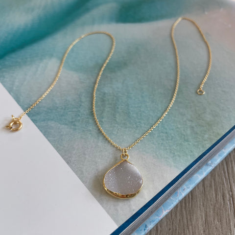 Afternoon Tea Raw Druzy Necklace