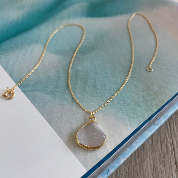 Afternoon Tea Raw Druzy Necklace