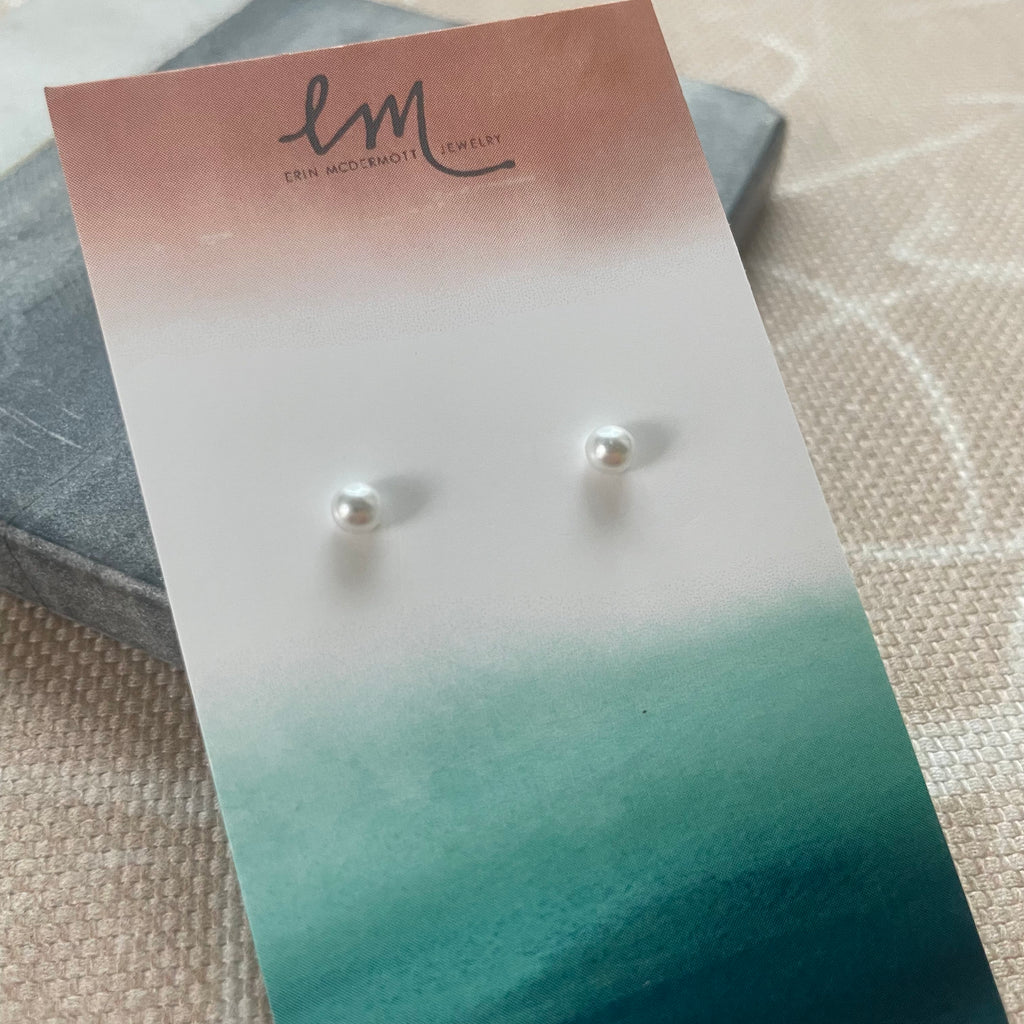 Pearl Glass Earrings