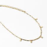 Tiny Beaded Rectangle Necklace