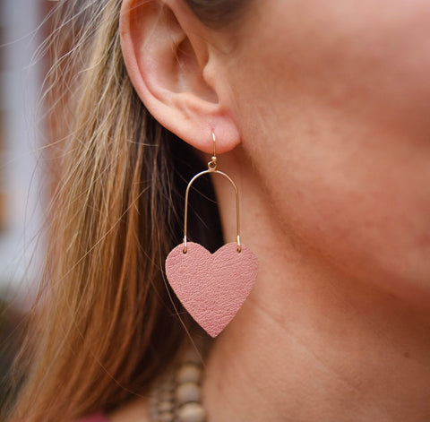Leather Heart Drops