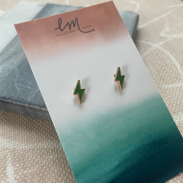 Green Lightening Studs