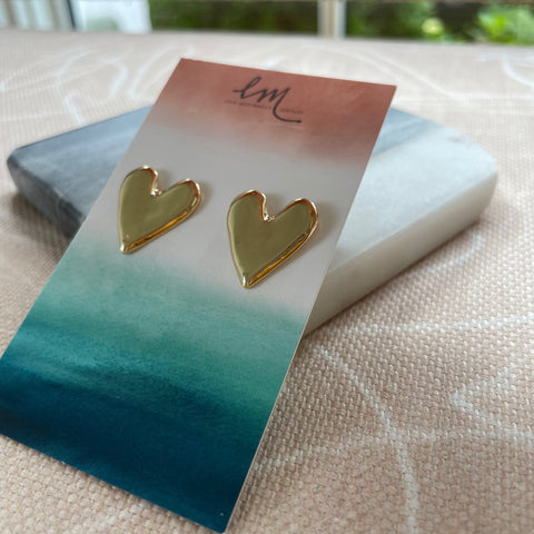 Organic Heart Studs