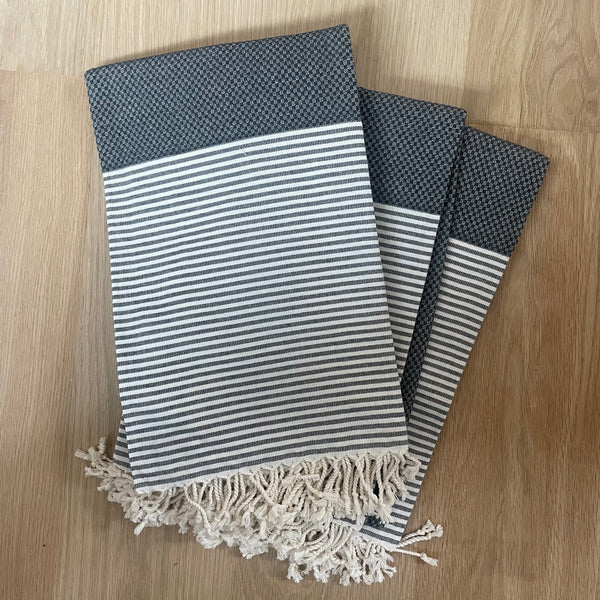 Charcoal Enzyme Large Turkish Towel