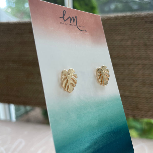 Gold Palm Studs