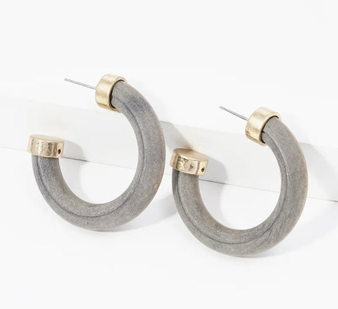 Grace wood Grey Hoops