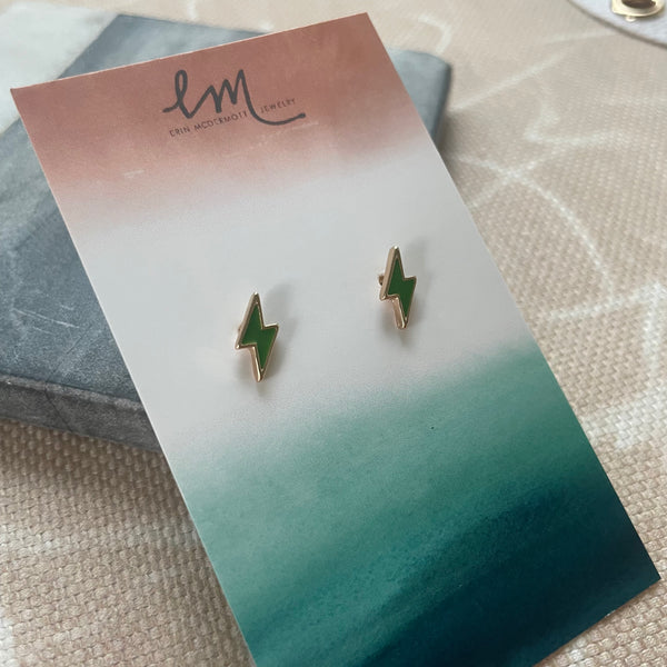 Green Lightening Studs