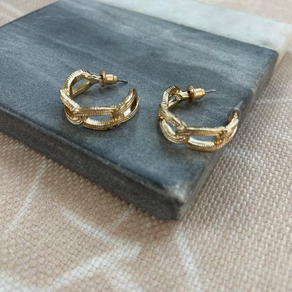 Textured Ella Bee Hoops