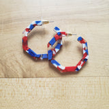 America (July 4th) Geometric Hoops