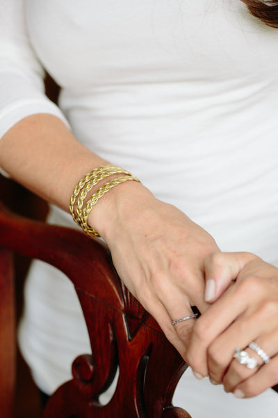 Gold Braided Wrap Bracelet