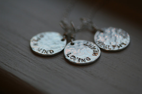 Words to Live By - Disc Necklace