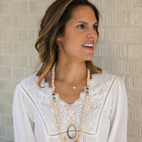 Gold Half Diamond Necklace