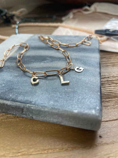 Letter Charm Necklaces