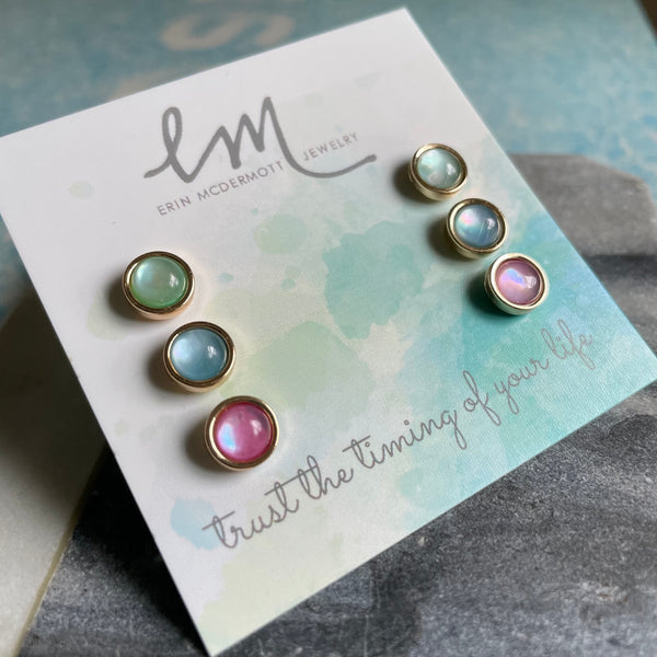 Sea Glass Studs