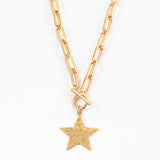 Star Hammered Necklace