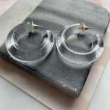 Clear Lucite  Hoops