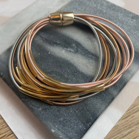 Mixed Metal Wire Bracelet