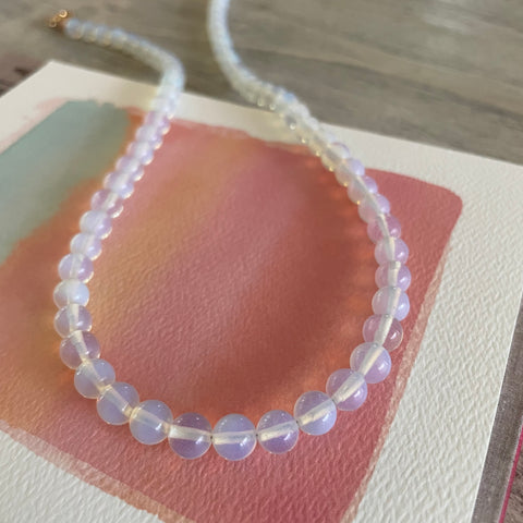 Moonstone Glass Necklace