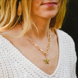 Star Hammered Necklace